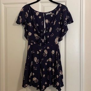 Navy Floral Romper